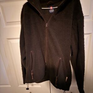 Chaps Dark Brown Fleece Jacket